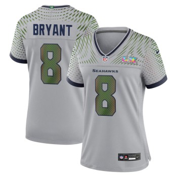 Women's Seattle Seahawks #8 Coby Bryant Gray Super Bowl LX Rivalries Collection Game Stitched Jersey