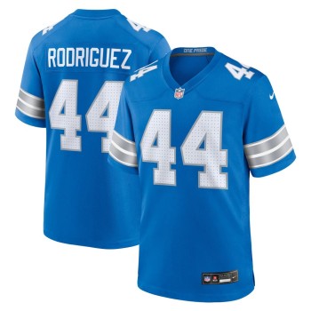 Men's Detroit Lions Malcolm Rodriguez Blue Game Jersey Men's Detroit Lions Malcolm Rodriguez Blue Game Jersey
