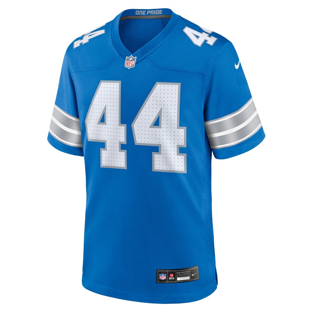 Men's Detroit Lions Malcolm Rodriguez Blue Game Jersey