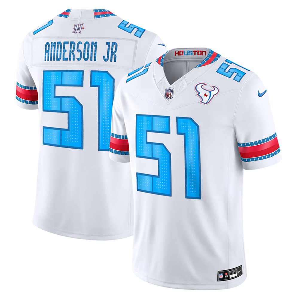 Men's Houston Texans #51 Will Anderson Jr. White 2026 Rivalries Collection Vapor F.U.S.E. Limited Jersey
