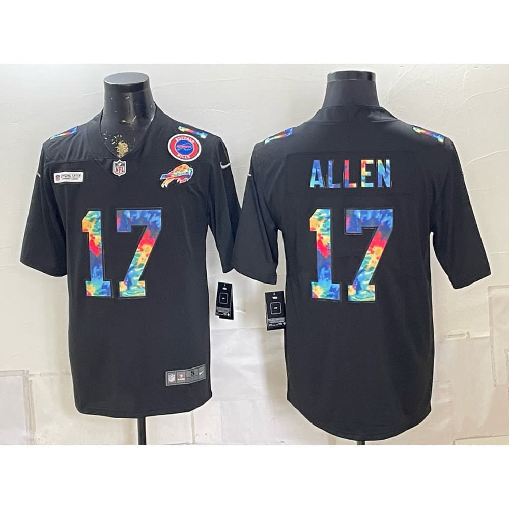 Men's Buffalo Bills #17 Josh Allen Black Vapor Limited Jersey