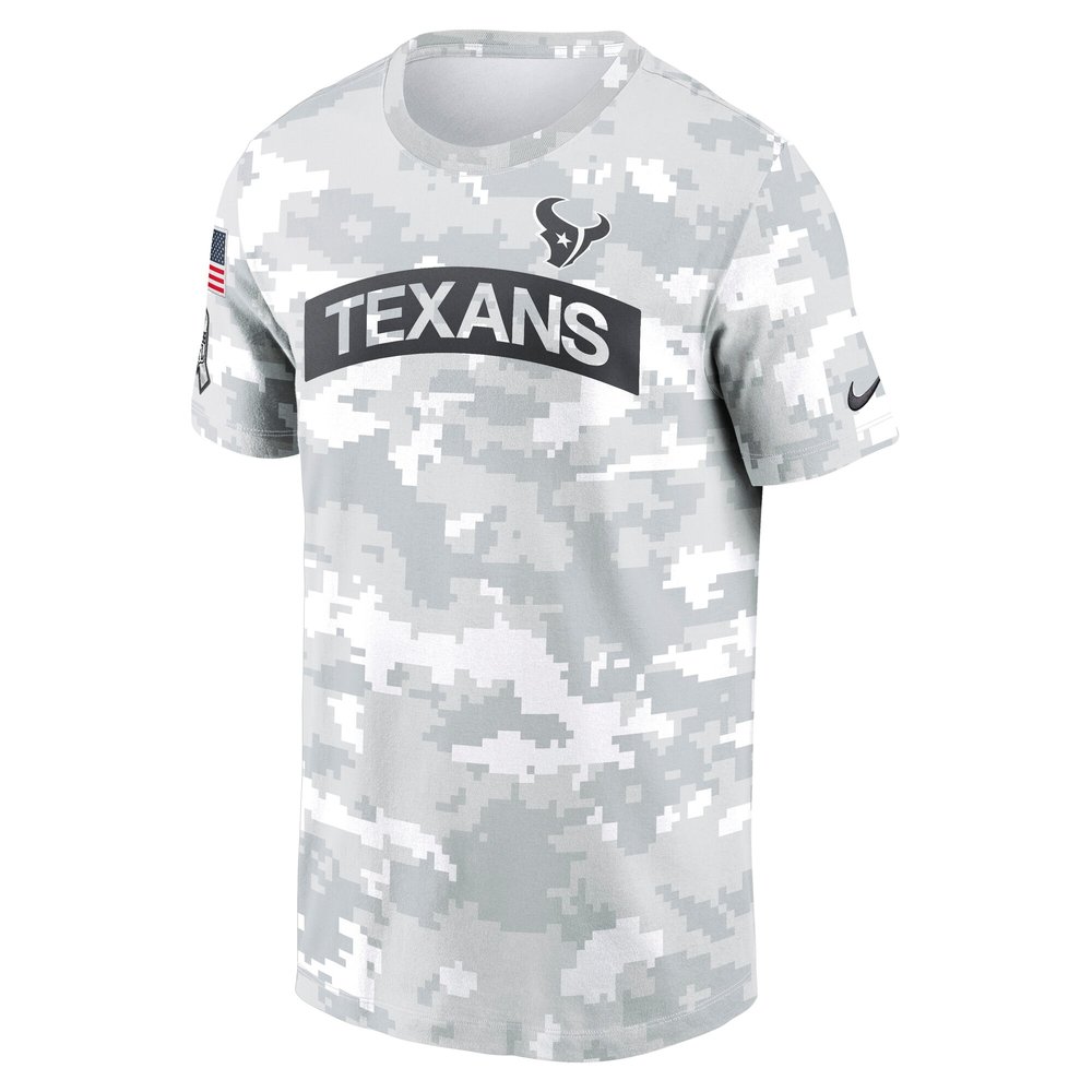 Men's Houston Texans Arctic Camo 2024 Salute To Service Performance T-Shirt