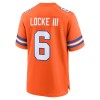 Men's Denver Broncos P.J. Locke III Orange Mile High Collection 1977 Throwback Player Game Jersey
