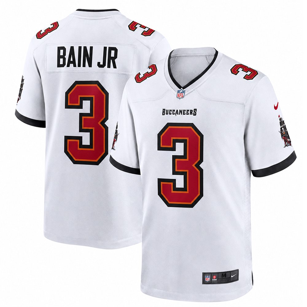 Men's Tampa Bay Buccaneers #3 Rueben Bain Jr. White 2026 NFL Draft Game Jersey
