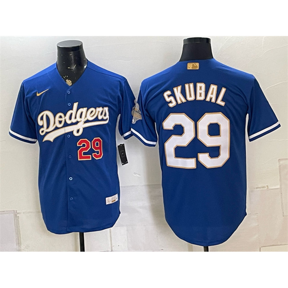 Youth Los Angeles Dodgers #29 Tarik Skubal Royal 2026 Gold Collection Stadium Jersey