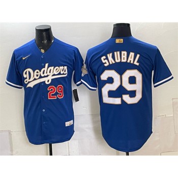 Youth Los Angeles Dodgers #29 Tarik Skubal Royal 2026 Gold Collection Stadium Jersey