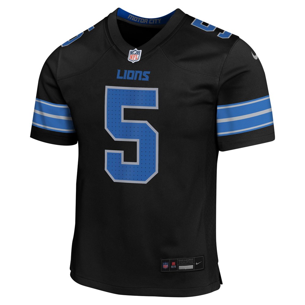 Youth Detroit Lions David Montgomery Black Alternate Player Game Jersey Youth Detroit Lions David Montgomery Black Alternate Player Game Jersey
