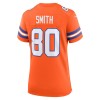 Women's Denver Broncos Rod Smith Orange Mile High Collection 1977 Throwback Retired Player Game Jersey