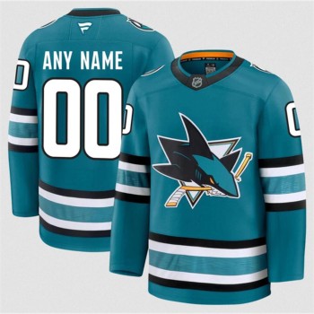 Youth San Jose Sharks Custom Teal 2024-25 Home Stitched Hockey Jersey Youth San Jose Sharks Custom Teal 2024-25 Home Stitched Hockey Jersey