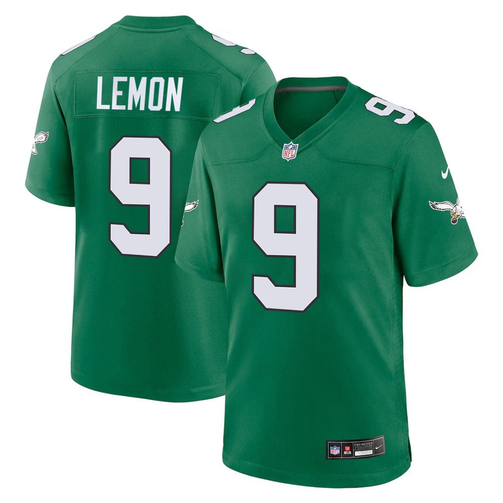 Men's Philadelphia Eagles #9 Makai Lemon Green 2026 NFL Draft Game Jersey