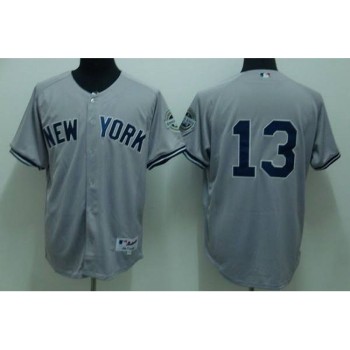 Yankees #13 Alex Rodriguez Stitched Grey MLB Jersey Yankees #13 Alex Rodriguez Stitched Grey MLB Jersey