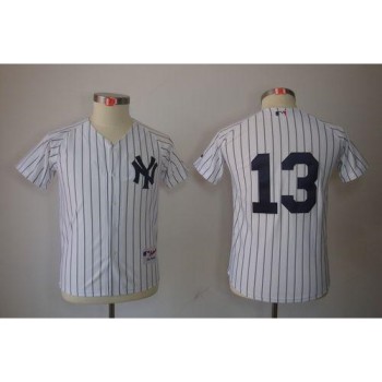 Yankees #13 Alex Rodriguez Stitched White Youth MLB Jersey Yankees #13 Alex Rodriguez Stitched White Youth MLB Jersey