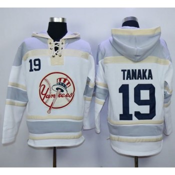 Yankees #19 Masahiro Tanaka White Sawyer Hooded Sweatshirt MLB Hoodie Yankees #19 Masahiro Tanaka White Sawyer Hooded Sweatshirt MLB Hoodie