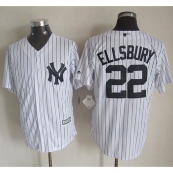 Yankees #22 Jacoby Ellsbury White Strip New Cool Base Stitched MLB Jersey Yankees #22 Jacoby Ellsbury White Strip New Cool Base Stitched MLB Jersey