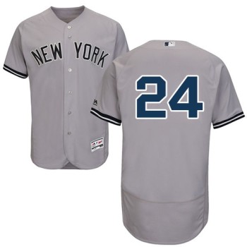Yankees #24 Gary Sanchez Grey Flexbase Authentic Collection Stitched MLB Jersey Yankees #24 Gary Sanchez Grey Flexbase Authentic Collection Stitched MLB Jersey