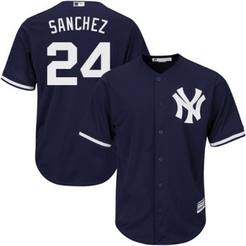 Yankees #24 Gary Sanchez Navy Blue Alternate Stitched Youth MLB Jersey Yankees #24 Gary Sanchez Navy Blue Alternate Stitched Youth MLB Jersey