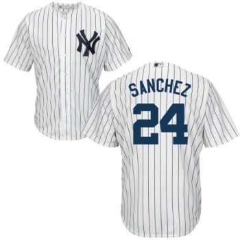 Yankees #24 Gary Sanchez White Home Stitched Youth MLB Jersey Yankees #24 Gary Sanchez White Home Stitched Youth MLB Jersey