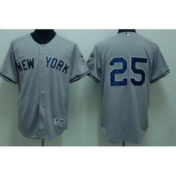 Yankees #25 Mark Teixeira Stitched Grey MLB Jersey Yankees #25 Mark Teixeira Stitched Grey MLB Jersey