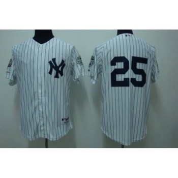 Yankees #25 Mark Teixeira Stitched White MLB Jersey Yankees #25 Mark Teixeira Stitched White MLB Jersey