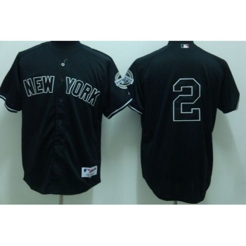 Yankees #2 Derek Jeter Stitched Black Youth MLB Jersey Yankees #2 Derek Jeter Stitched Black Youth MLB Jersey