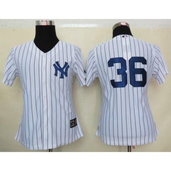 Yankees #36 Carlos Beltran White Strip Home Women's Stitched MLB Jersey Yankees #36 Carlos Beltran White Strip Home Women's Stitched MLB Jersey