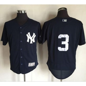 Yankees #3 Babe Ruth Navy Blue Flexbase Authentic Collection Stitched MLB Jersey Yankees #3 Babe Ruth Navy Blue Flexbase Authentic Collection Stitched MLB Jersey