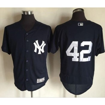Yankees #42 Mariano Rivera Navy Blue Flexbase Authentic Collection Stitched MLB Jersey Yankees #42 Mariano Rivera Navy Blue Flexbase Authentic Collection Stitched MLB Jersey
