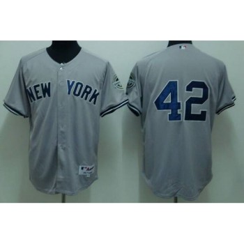 Yankees #42 Mariano Rivera Stitched Grey MLB Jersey Yankees #42 Mariano Rivera Stitched Grey MLB Jersey