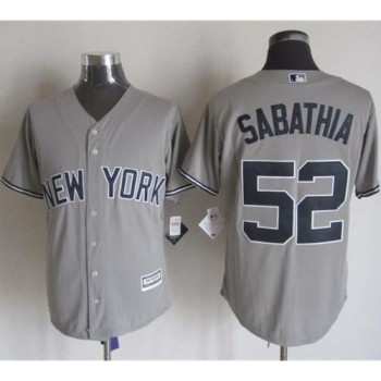Yankees #52 C.C. Sabathia Grey New Cool Base Stitched MLB Jersey Yankees #52 C.C. Sabathia Grey New Cool Base Stitched MLB Jersey