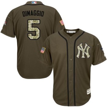 Yankees #5 Joe DiMaggio Green Salute to Service Stitched MLB Jersey Yankees #5 Joe DiMaggio Green Salute to Service Stitched MLB Jersey