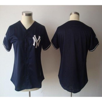 Yankees Blank Navy Blue Women's Fashion Stitched MLB Jersey Yankees Blank Navy Blue Women's Fashion Stitched MLB Jersey