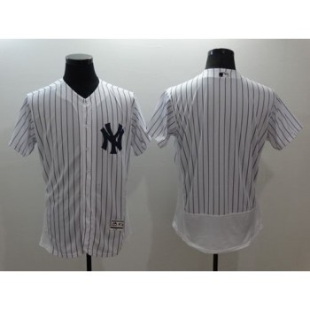 Yankees Blank White Strip Flexbase Authentic Collection Stitched MLB Jersey Yankees Blank White Strip Flexbase Authentic Collection Stitched MLB Jersey