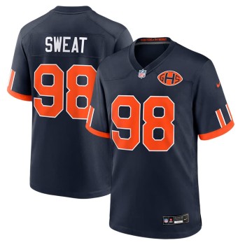 Men's Chicago Bears #98 Montez Sweat Navy 2026 Rivalries Collection Game Jersey