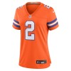 Women's Denver Broncos Patrick Surtain II Orange Mile High Collection 1977 Throwback Player Game Jersey
