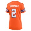 Women's Denver Broncos Patrick Surtain II Orange Mile High Collection 1977 Throwback Player Game Jersey