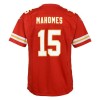Youth Kansas City Chiefs #15 Patrick Mahomes Red Super Bowl LIX Game Player Jersey