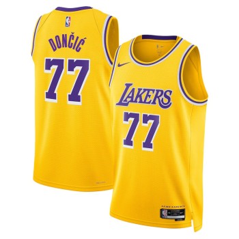 Youth Los Angeles Lakers #77 Luka Doncic Gold Fast Break Replica Player Jersey Youth Los Angeles Lakers #77 Luka Doncic Gold Fast Break Replica Player Jersey