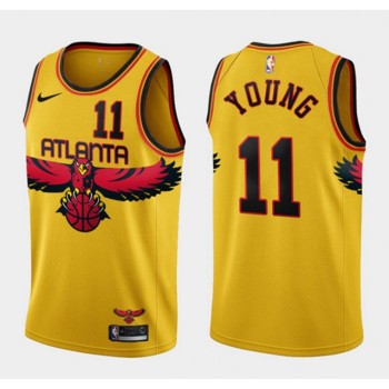 Youth Atlanta Hawks #11 Trae Young 2021 Gold City Edition Stitched NBA Jersey Youth Atlanta Hawks #11 Trae Young 2021 Gold City Edition Stitched NBA Jersey