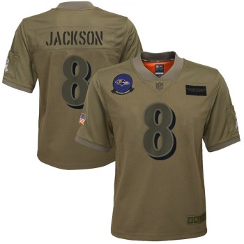 Youth Baltimore Ravens #8 Lamar Jackson 2019 Camo Salute To Service Stitched NFL Jersey Youth Baltimore Ravens #8 Lamar Jackson 2019 Camo Salute To Service Stitched NFL Jersey