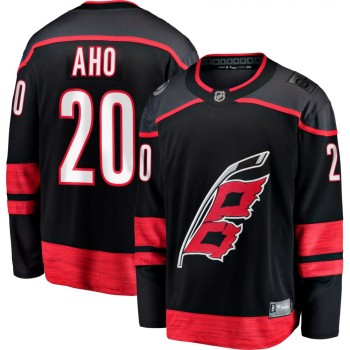Youth Carolina Hurricanes #20 Sebastian Aho Black Stitched NHL Jersey