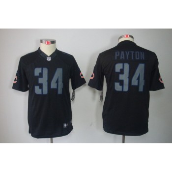 Youth Chicago Bears #34 Walter Payton 2018 Black Impact Limited Stitched NFL Jersey Youth Chicago Bears #34 Walter Payton 2018 Black Impact Limited Stitched NFL Jersey
