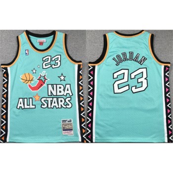 Youth Chicago Bulls #23 Michael Jordan Teal All Star Stitched Basketball Jersey Youth Chicago Bulls #23 Michael Jordan Teal All Star Stitched Basketball Jersey