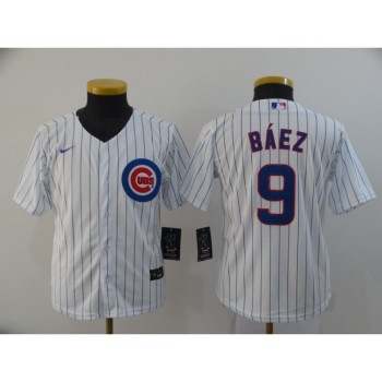 Youth Chicago Cubs White #9 Javier Baez 2020 Cool Base Stitched MLB Jersey Youth Chicago Cubs White #9 Javier Baez 2020 Cool Base Stitched MLB Jersey