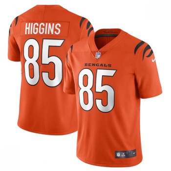 Youth Cincinnati Bengals #85 Tee Higgins New Orange Vapor Untouchable Limited Stitched Jersey Youth Cincinnati Bengals #85 Tee Higgins New Orange Vapor Untouchable Limited Stitched Jersey
