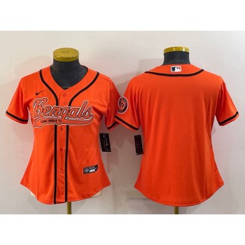 Youth Cincinnati Bengals Blank Orange With Patch Cool Base Stitched Baseball Jersey Youth Cincinnati Bengals Blank Orange With Patch Cool Base Stitched Baseball Jersey