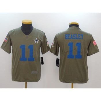 Youth Dallas Cowboys #11 Cole Beasley Olive Salute To Service Limited Stitched NFL Jersey Youth Dallas Cowboys #11 Cole Beasley Olive Salute To Service Limited Stitched NFL Jersey