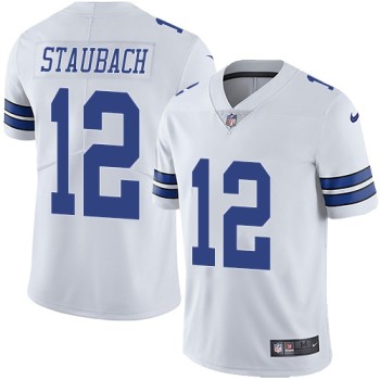 Youth Dallas Cowboys #12 Roger Staubach White Vapor Untouchable Limited Stitched Jersey Youth Dallas Cowboys #12 Roger Staubach White Vapor Untouchable Limited Stitched Jersey