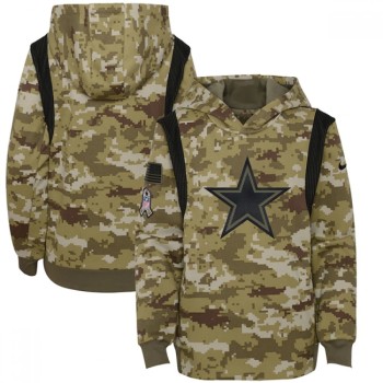 Youth Dallas Cowboys 2021 Camo Salute To Service Therma Performance Pullover Hoodie Youth Dallas Cowboys 2021 Camo Salute To Service Therma Performance Pullover Hoodie