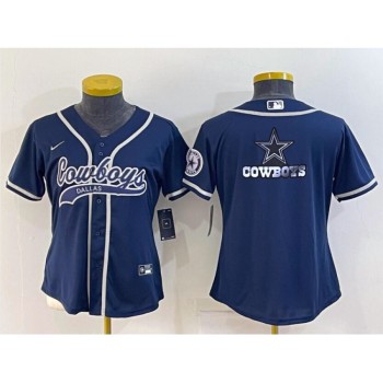 Youth Dallas Cowboys Navy Team Big Logo With Patch Cool Base Stitched Baseball Jersey Youth Dallas Cowboys Navy Team Big Logo With Patch Cool Base Stitched Baseball Jersey