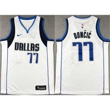 Youth Dallas Mavericks #77 Luka Doncic White Stitched Basketball Jersey Youth Dallas Mavericks #77 Luka Doncic White Stitched Basketball Jersey
